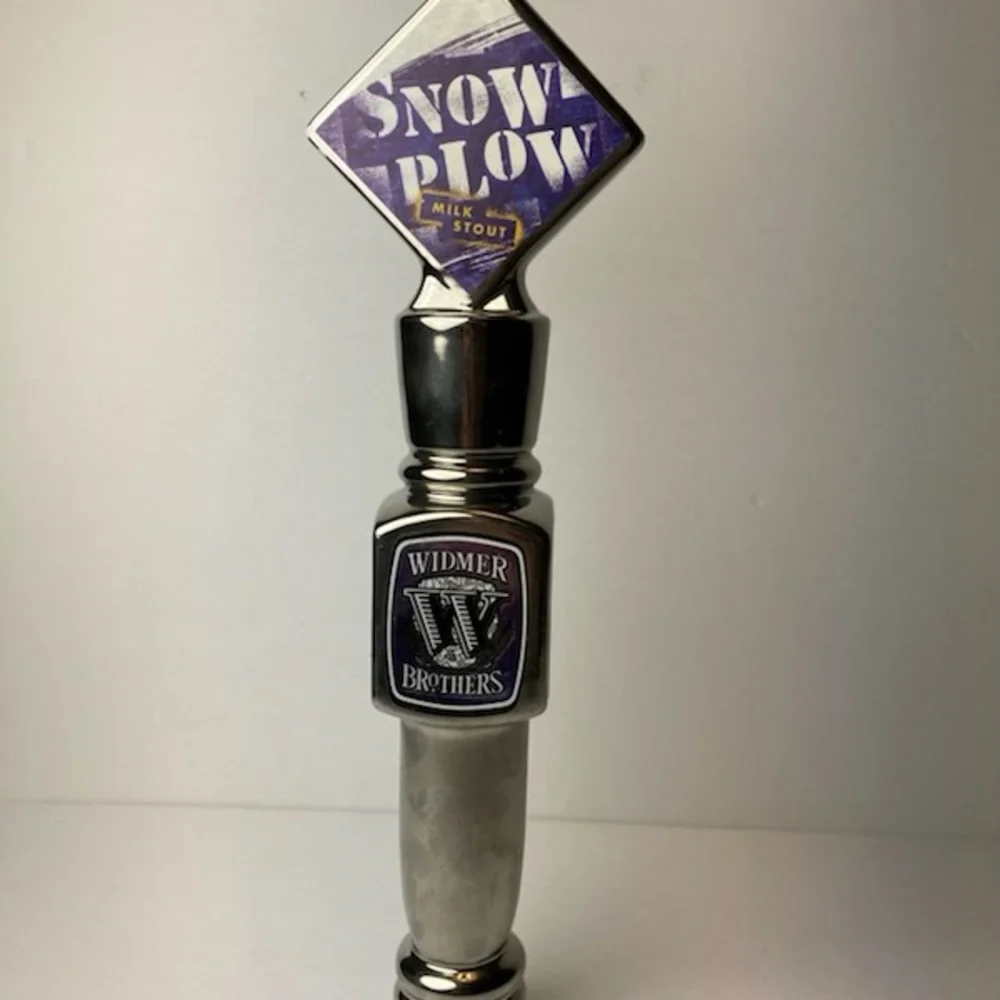 Widmer Brothers Snow Plow Milk Stout Beer 12 Inch Tap Handle Chrome
